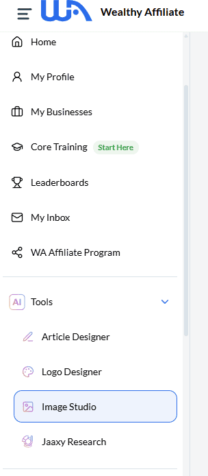 Image Studio Navigation